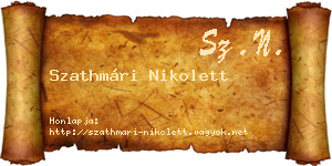 Szathmári Nikolett névjegykártya