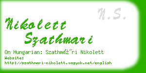 nikolett szathmari business card